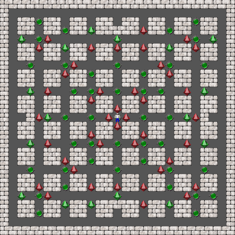 Sokoban Monry and Panda Arranged level 96